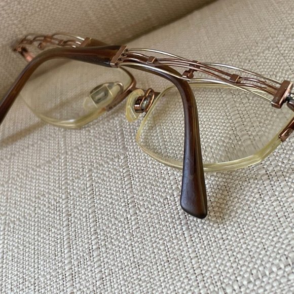 Charmant Women Eyeglasses Line Art Excellence Titan Half Rim Glasses Made Japan - Picture 5 of 12